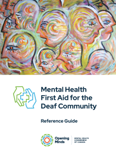 Cover page of MHFA for the Deaf Community Reference Guide